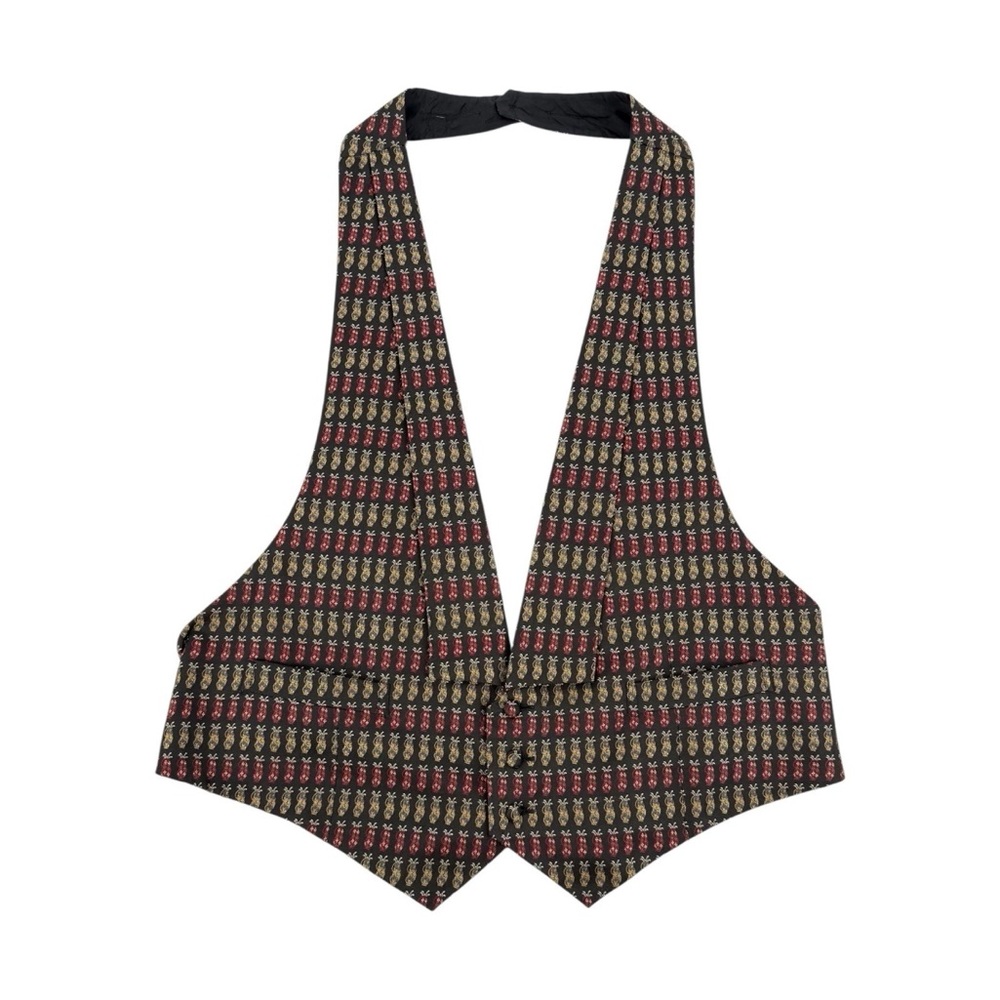 Robert Talbott Protocol Suit Vest Mens Size XXL Black Novelty Golf Print Classic
